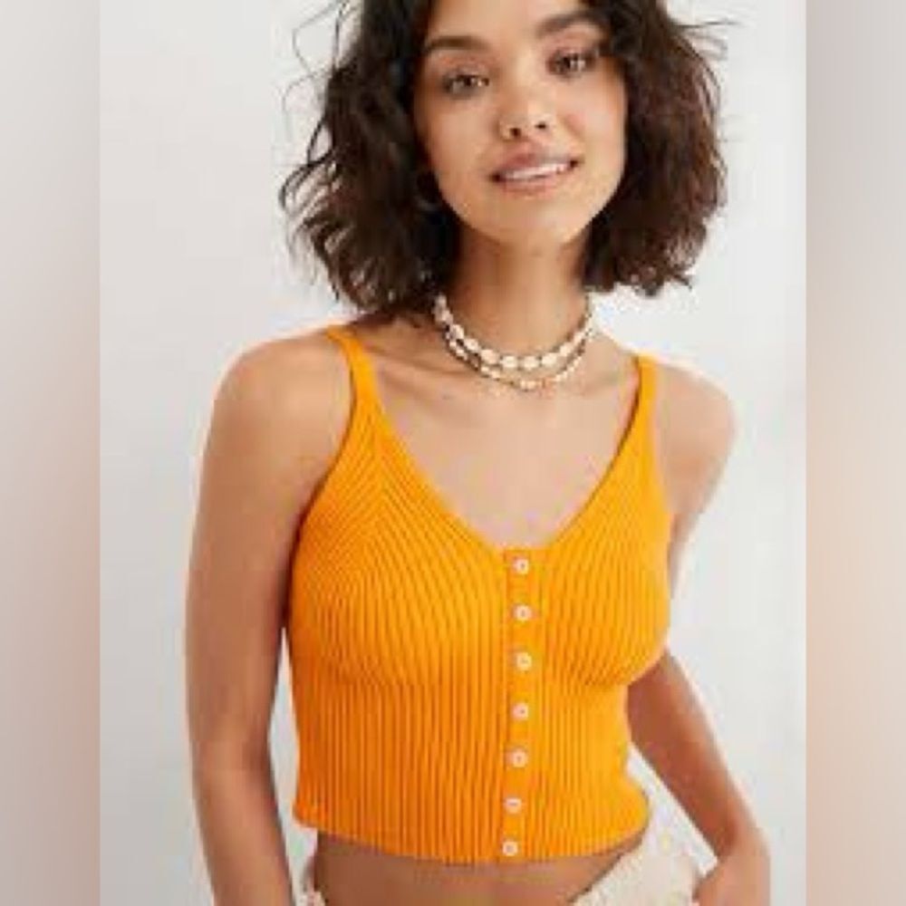 Aerie Button Front Sweater Tank